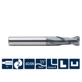 G-UP210-R2 2 Flute Corner Radius Coated Endmills - Big-tools Industrial Supply Tools for Metal Cutting